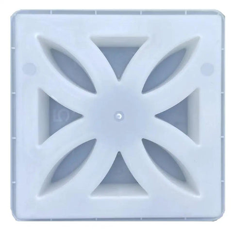 White plastic Windmill Breeze Brick Concrete Molds and Forms for Wall Decoration DIY Cement Furniture, reusable and easy release.