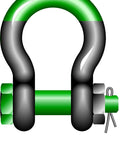 Beefy Heavy Duty Bow Shackle With Safety Bolt 120 Ton WLL Grade 8 High Tensile Steel Quenched And Tempered Hot Dipped Galvanized