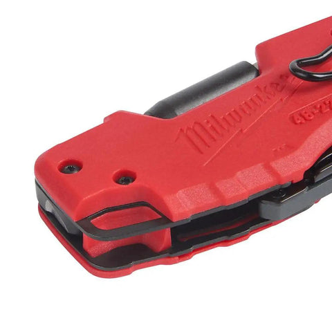 Fastback Compact Folding Knife Set Two Pack Red And Black Six In One Folding Utility Knives Workhorse with metal body