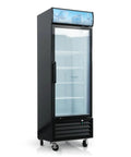 Straight Up Commercial Grade Upright Display Freezer With 16 Cu Ft Glass Door Merchandiser Rig For Stores And Cafes featuring trifold glass door.
