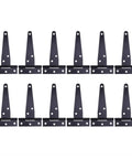 12 Piece 4 Inch Anti Rust Iron Shed Hinges For Cabinet Doors And Barn Doors With Silent Hydraulic Buffer And Heavy Duty Construction