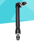 Double Ended Socket Wrench And Hex Driver Adapter Quarter Inch L Shaped Handle With Cushioned No Slip Grip Heavy Duty Pro Grade Tool showing black rubber grip.