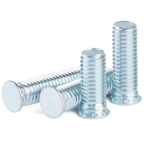 Five galvanized steel flat-head bolts, UNC 8-32 x 1/2 in