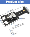 11-Position Adjustable Track Saw Square With CNC Machining For Top Notch Precision Cutting, 60 Degree, 45 Degree, 30 Degree And Other Positive And Negative Angle Stops, Universal Track Saw Accessory For Accurate Miter Cuts And Fast Layouts, black 28.2 cm track saw square with hex key