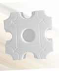 Top view of 11.81 Inch Round Hole Concrete Stepping Stone Mold For DIY Garden Paths And Patios Durable Plastic Paver Mold.