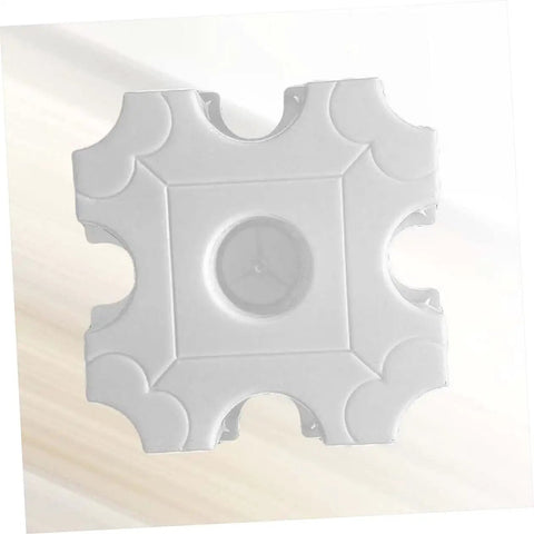 Top view of 11.81 Inch Round Hole Concrete Stepping Stone Mold For DIY Garden Paths And Patios Durable Plastic Paver Mold.