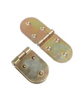 Two metal hinges from Embedded Flip Hinge Kit For Cabinets And Drawers, Four Piece No Fuss Kit With 180 Degree Opening on white background