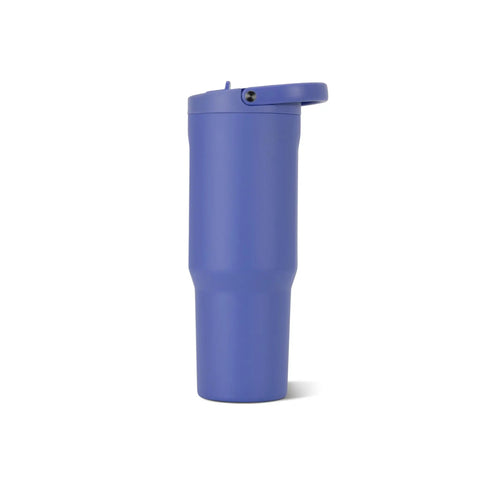 32 Oz Insulated Double Wall Stainless Steel Water Bottle With Sturdy Grip Handle Berry Pop Colorway side view