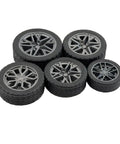 10 Piece Toy Wheel Set For DIY RC Cars And Robots Includes 5 Round Shaft Axles Rubber Wheels 38mm Diameter And 2.5mm Shaft