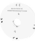 Precision Machined 3/8 Inch Thick 6 Inch Diameter Circle Baseplate For Bosch 1617EVS Static Router With 1 3/8 Inch Bushing Compatibility top view showing circular design and bushing hole.