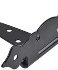 Premium Heavy Duty T Hinge For Barn Doors And Entry Gates Featuring Secure Left Or Right Turn Options Solid Steel Design with three holes for installation.
