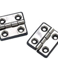 316 Stainless Steel Butt Hinges 2 Inch Square Pack Of 2 For Marine Cabinets Livewells And Bunks With Fixed Pin Design.