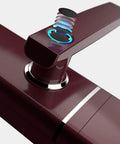 No Fuss Smart Door Lock With Silent Handle And Touch Screen Fingerprint Keyless Entry For Heavy Duty Home Security Auto Locking Deadbolt close-up with biometric sensor.