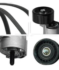Top Rated Belt Tensioner And Idler Pulley Kit For 2.0 To 2.4 L4 Engines Years 2006-2015 Perfect Fit For Your Ride With OEM Quality Parts That Get You Back On The Road Fast, black belt tensioner and idler pulley kit