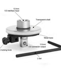 Half Inch Torque Wrench Angle Gauge Tool 360 Degree Adjustable Drive Torque Meter Wrench Set For Professionals Gearheads Pro Mechanics Great Fathers Day Gift, showing 1/2 in drive inputs and metal base with L-bar