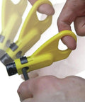 Using Coax Install And Test Kit With Crimp Tool, Tester, Stripper And Universal F Connectors for quick cable prep.