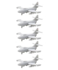 Five Pack F9F Fighter Aircraft Resin Models for Dioramas and Collectibles, Ready for 1 350 Scale, 1 700 Scale, and 1 2000 Scale