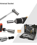 Universal Socket Wrench Head Set Two Piece Drill Adapter Kit 7mm To 19mm Nut Driver Magic Grip Spanner Key Tool For Power Drills And Ratchets