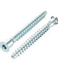Close-up of 20Pcs Confirmat Screws Set, zinc plated, hex socket countersunk, for cabinets and wardrobes, heavy-duty joints