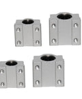 Heavy Duty SCS6UU Linear Motion Ball Bearing Slide Block Bushing with aluminum housing, four sizes for CNC and 3D printer mods