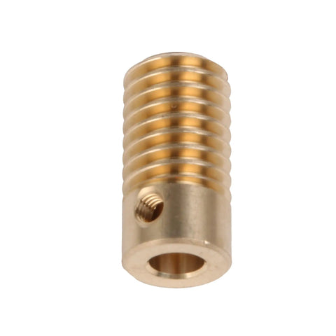 Brass Gear Wheel 0.5 Modulus 60T With 6mm Bore And 31x12mm Gear Shaft For Precision Small Drive Reducers Industrial Replacement Accessory For CNC Robotics And DIY Projects, side view