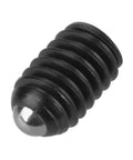 10 Pack M4 Hex Socket Ball Spring Plungers Set Crafted From Heavy Duty Carbon Steel, close-up of a plunger.