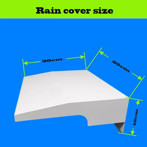 Hella Tough Universal Electric Vehicle Charger Cover And Weather Shield Roof For Outdoor Charging Station Pile Wall Box Accessory Rust Proof Canopy Guard, dimensions 30cm x 35cm x 12cm, showing side view.
