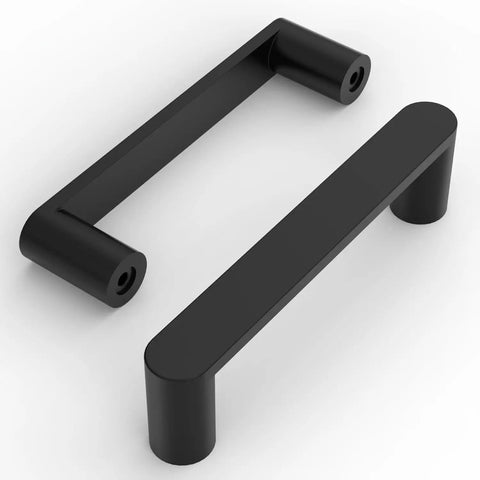 10 Pack Matte Black Kitchen Cabinet Pulls 3.75 Inch Hole Centers Modern Hardware For Cabinets Cupboards And Drawers Sleek Durable