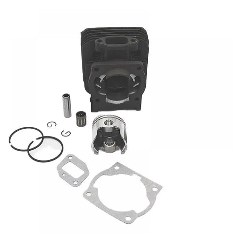 Essential 44mm Cylinder Piston Ring Plus Needle Roller Bearing Spacer Kit For Huter 2500 Lawn Mower Engine Repairs, with piston, rings, and gaskets