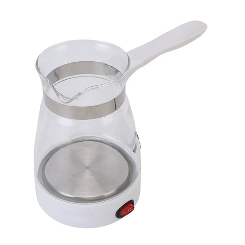 Electric Turkish Coffee Pot 600ML Quick Heat Coffee Maker With Glass Carafe 600W For Turkish Coffee And Tea US Plug Yellow Finish
