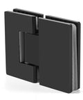 Beefed Up Heavy Duty Frameless Glass Shower Door Hinge Kit 180 Degree Wall to Glass Pivot Clamp 304 Stainless Steel Black