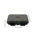 Dang Tough Portable Waterproof Plastic Toolbox With Rugged Latches For Nails Screws And Small Parts, compact size, green, top view.