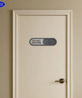 Do Not Disturb Welcome Slider Door Sign For Home Office No Drama Privacy Sign with easy install MDF in warm brown on door