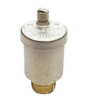 Hy-Vent 418 Float Style Automatic Air Vent for Hydronic Systems 1/2 Inch Female to 3/4 Inch Male, metal body, 150 PSI