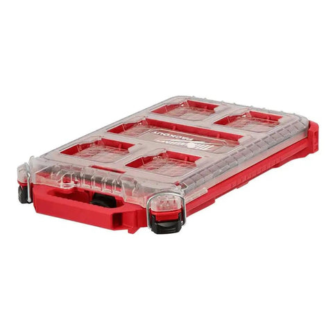 Compact Low Profile Packout Compatible Five Compartment Tool Organizer With Five Removable Bins And IP65 Weather Seal Slim Storage