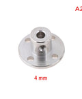 Rugged One Piece Flange Shaft Coupling No Sweat Setup And Heavy Duty High Hardness Build Awesome For Motor Guide Shaft Optical Axis Bearing Mounts Diy Gear Mods 4Mm close-up view of 4mm shaft coupling with flange design.