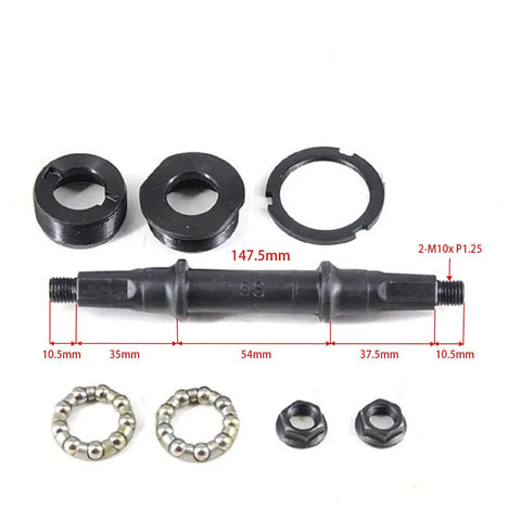 Steel Bike Bottom Bracket Set With Square Hole Crank Bearings For MTB Mountain Bikes 3S 3T 3P 5S, components on white