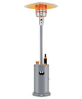 50,000 BTU Propane Outdoor Heater With Round Table Design, Wheels, Stainless Steel Burner, Tip-Over And Flame-Out Protection
