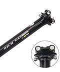 Ultra Lightweight 3K Matte Carbon Fiber Seatpost Built For Mountain Bikes Downhill MTB 27.2x350mm Rust Resistant Detail View