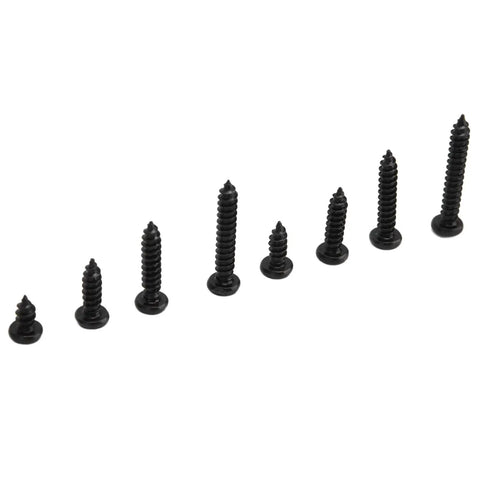300 Pcs Self Tapping Screws Cross Pan Head Set In Carbon Steel M3 Black arranged in descending order.