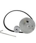 Heavy Duty 60 Tooth 3:1 Ratio Timing Belt Pulley Kit With Tensioner Wheel, Precision Aluminum Synchronous Gears For CNC Makers And Smooth Gear Drive Up To 12mm Bore, belt and hex key