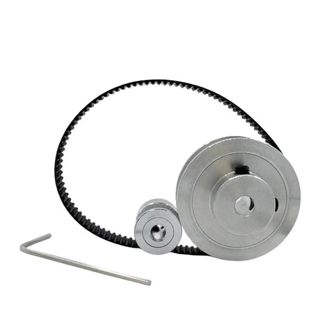 Heavy Duty 60 Tooth 3:1 Ratio Timing Belt Pulley Kit With Tensioner Wheel, Precision Aluminum Synchronous Gears For CNC Makers And Smooth Gear Drive Up To 12mm Bore, belt and hex key