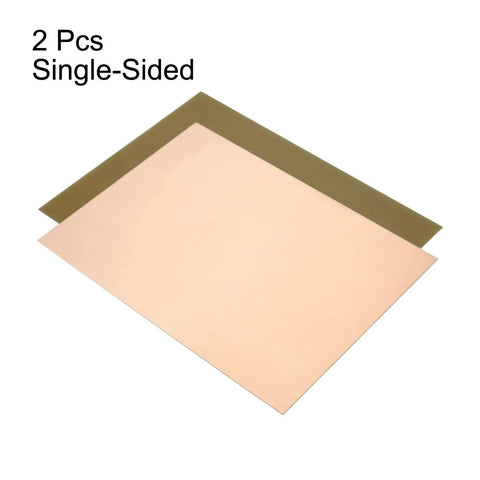 Two Pack FR4 Single Sided Copper Clad PCB Boards, 200 By 150 By 0.8mm Copper Plated Universal Prototype Circuit Boards