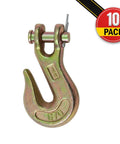 10 Pack Three Eighths Clevis Grab Hooks Grade 70 For Tow Chains And Wrecker Use Forged Alloy Steel G70 Heavy Duty Chain Hook