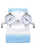 Oil Free Diaphragm Vacuum Pump 30 Liters Per Minute Oilless, Adjustable Pressure, Portable Lab Vacuum Workhorse showing gauges