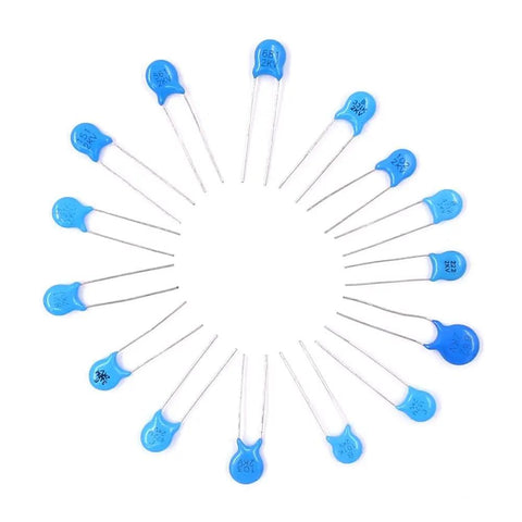 High Voltage DIP Ceramic Capacitor Kit 150 Piece Value Assortment Two Kilovolt 2000V 100pF To 10000pF 15 Percent Tolerance