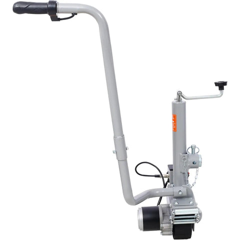 Heavy Duty Electric Trailer Dolly With 5000 Lbs Towing Capacity featuring gray handle and motor, designed for easy trailer maneuvering.