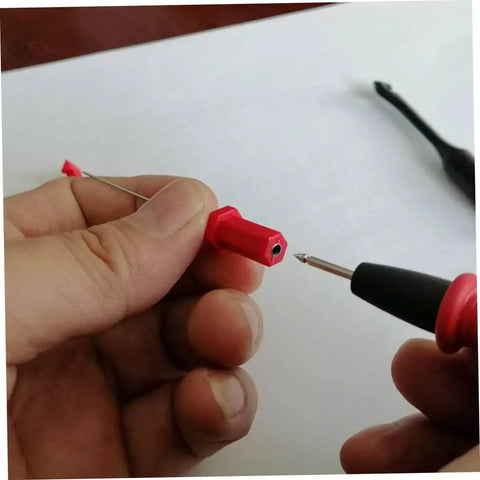 Two Piece Digital Multimeter Ribbon Probes Set With Insulated Leads And Back Probe Pins For Easy Circuit Testing Non Destructive Probes