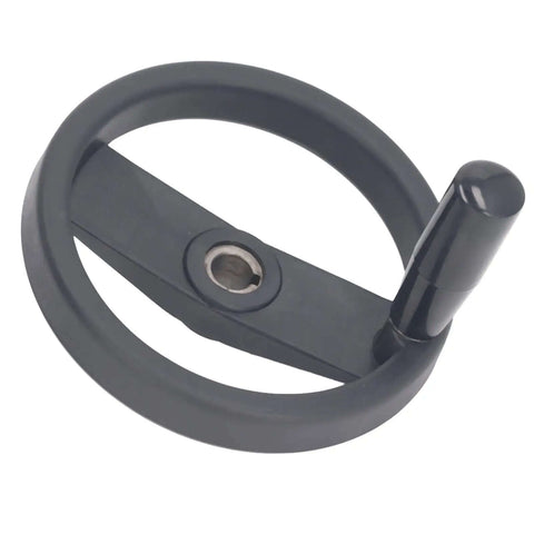 Plastic Lathe Hand Wheel 160 Mm With Revolving Handle 16 Mm Mounting Hole Round Design For Milling Machine Lathe And Grinding Machine