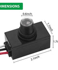 Dimensions of Outdoor Photocell Light Sensor For Dusk To Dawn Lighting No Fuss Auto On Off Hard Wired Post Light Controller
